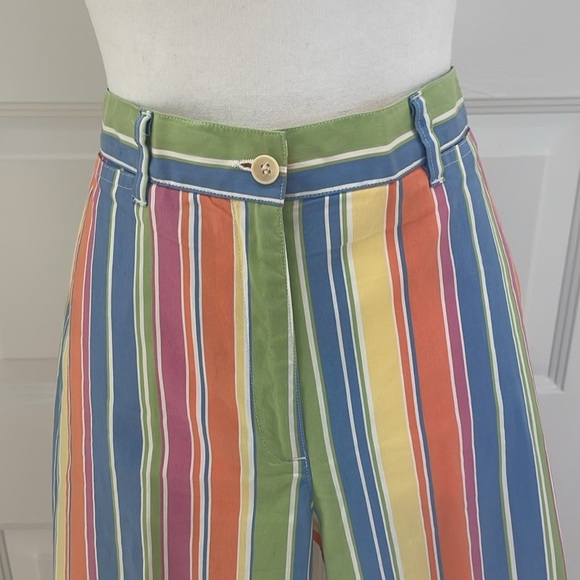 Jones New York Sport Colorful Striped Wide-Leg Capris. Y2K - Picture 2 of 12